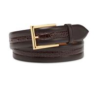 Billionaire - Leather Belt Crocco - - Accessories - Uomo - Marrone - 110 CM