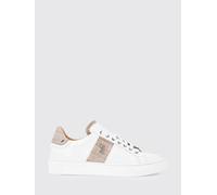 BILLIONAIRE Sneakers basse in pelle con stampa cocco e logo metallico 43 Bianco 1