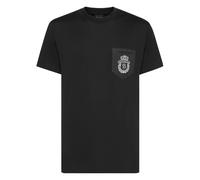 Billionaire - T-Shirt Girocollo con Taschino e Stemma - - Tops - Uomo - Nero - 2XL