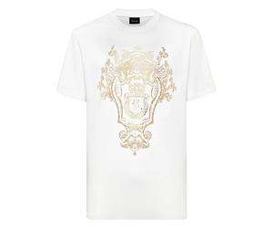 Billionaire - T-Shirt Girocollo Logo Crest - - Tops - Uomo - Bianco - M