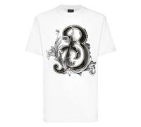 Billionaire - T-Shirt Girocollo Logo Scritta - - Tops - Uomo - Bianco - S