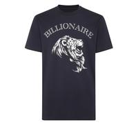 Billionaire - T-Shirt Girocollo Ricamata Leone - - Tops - Uomo - Blu - M