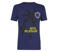 Billionaire - T-shirt Round Neck SS Palms - - Tops - Uomo - Blu - S