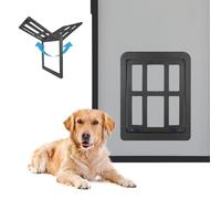 Billionchains Sportello per cani di grossa taglia con chiusura automatica, per cani di taglia grande, con serratura, adatto per cani di taglia media e grande, nero