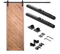 Billowvolve Sistema di smorzamento per porta scorrevole, sistema di smorzamento automatico, ammortizzatore per porta Soft Close Kit di retrofit pista, nero, plastica, nero, 31 cm, autoadesivo
