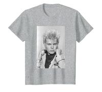 Billy Idol 1979 Ritratto di Allan Ballard Maglietta, Bambini, Grigio Melange, 10 Anni