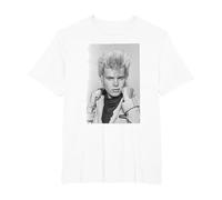Billy Idol 1979 Ritratto di Allan Ballard Maglietta, Uomo Taglie Grandi, Bianco, 2X Tall