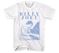 Billy Joel - Foto Di Piano - Classici Americani - Bianco Solido Adulto Corto S