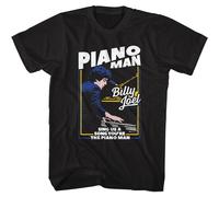 Billy Joel The Piano Man T-Shirt Manica Corta Uomo Nero Cotone