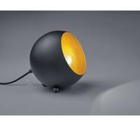BILLY LAMPADA DA TAVOLO SFERA METALLO NERO INTERNO ORO D. 15CM ATTACCO E14 1 LUCE