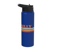 BILLY Retro Personalizzato Nome Vintage Stripes Stainless Steel Insulated Water Bottle