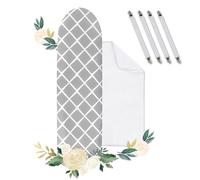 BillyBath Copri ASSE da Stiro, Copertura ASSE da Stiro100% Cotone,Copertura Dell'asse da Stiro Turbo a Tre Strati di Spessore, Adatta per L'asse da Stiro 110-125 * 30-42cm con Panno da Stiro