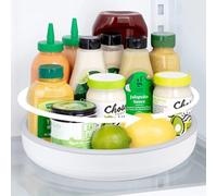 BillyBath Lazy Susan - Piatto girevole per frigorifero, 25 cm, portaspezie da cucina, organizer per spezie, antiscivolo, girevole per cucina, magazzino, dispensa, armadio, tavolo, piano di lavoro