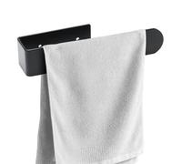 BillyBath Portasciugamani Bagno Nero senza foratura, strofinacci, porta asciugamani ospiti, porta asciugamani da bagno, supporto autoadesivo per cucina e bagno (20 cm)