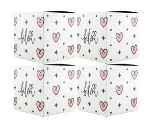 Bilou Set Regalo CARAMEL MACARON X-Mas Box 2021 4 X Set 5 Pezzi Cubi Bibi