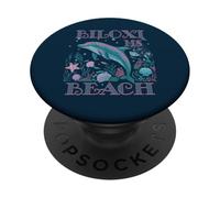 BILOXI BEACH MS DOLPHIN SOUVENIR SPIAGGIA COLORATO PopSockets PopGrip Adesivo