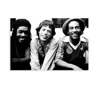 BILQAHT Poster su tela con Bob Marley, Mick Jagger e Peter Tosh, decorazione per camera da letto, ufficio, camera da letto, regalo, 20 x 30 cm
