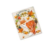 Biltion Targa in metallo con scritta "Welcome Fall Fox for Wreaths", 14 x 20 cm, decorazione da parete per casa, soggiorno, camera da letto, cucina, sala da pranzo, giardino, bar, bar, bar, ufficio