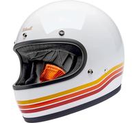 Biltwell Gringo Sunset Spectrum, casco integrale S female Bianco/Rosso/Arancione/Giallo