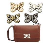Biluer Chiusure per Borse 4PCS Chiusura a Scatto per Borsa Chiusura Bottoni Serrature Per Borsa Fai da Te Chiusure in Metallo per Borse Valigia Portafogli e Borse Artigianali Fai-da-Te(Oro,Nero)