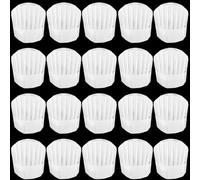 Biluer Monouso Cappelli da Chef, 20PCS Cappellini da Cuoco Regolabile Set di Cappello da Cucina Cappelli di Carta per Ristoranti Alimentari Cucina di Casa Scuola Attrezzature per La Ristorazione