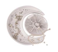 Biluer Piatto per Gioielli In Ceramica,Vassoio per Gioielli a Luna Vassoio Per Chiavi Ciotola dei Gioielli per Festa Della Mamma, Natale, Ringraziamento, Regalo di Compleanno per le Donne