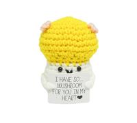 Biluer Supporto Emotivo Fatto a Mano Funghi, Regalo Motivazionale Positivo All'uncinetto Simpatico Supporto Emotivo Positive Gifts Pocket per Compleanno Vacanze Feste