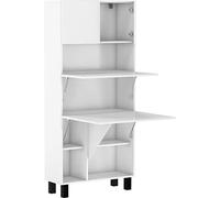 BIM Furniture Homi, scaffali da scrivania pieghevoli, per ufficio, casa, da parete, per computer, computer portatile, tavolo pieghevole (bianco opaco)