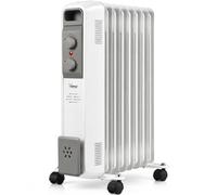 Bimar HO427 Radiatore ad Olio Elettrico 1500W, 7 Elementi, 3 Livelli di Potenza, Termostato Regolabile, Silenzioso, Antiribaltamento, 4 Ruote