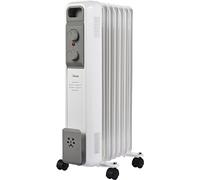 Bimar HO427 Termosifone Elettrico, Radiatore ad Olio a Basso Consumo, Calorifero con 7 Elementi e 5 Canali di Circolazione Termostato Regolabile, 3 Potenze di Riscaldamento, Trasportabile
