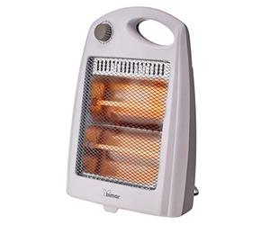 bimar HR304 Stufetta a infrarossi, Stufetta Elettrica a Basso Consumo 800W per Ambienti Piccoli da Esterno/Interno, 2 Resistenze Stufa al Quarzo e 2 Potenze Riscaldamento, Radiatore Portatile
