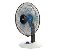 Bimar VT455 Ventilatore da Tavolo Silenzioso 60W, Elica Ø 40cm con 3 Pale in Alluminio, Pannello Comandi con Manopola Retroilluminata, Ventilatore da Scrivania a 3 Velocità, Orientabile Alto e Basso