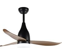 bimar VSPL1120 Wi-Fi Ventilatore da soffitto Ø 112 cm con 3 Pale in ABS, Timer, Luce LED, Ventilatore con Telecomando, Controllo Vocale, Motore Silenzioso