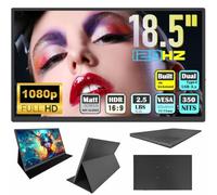 Bimawen Écran Portable 18,5" pour Ordinateur Portable 120 Hz - 100% sRGB 1080p Cadre CNC, béquille intégrée, Compatible avec USB 3.0/3.1/3.2, téléphone, Ordinateurs et appareils de Jeu