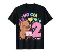 Bimbina Compleanno Shirt con Tema Capibara Ho già 2 Anni Maglietta