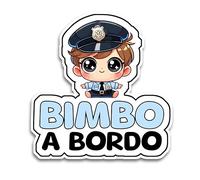 Bimbo a Bordo per Auto, Bambino Detective 16 x 15.5 cm, Baby on Board Adesivo Auto, Adesivo Bimbo a Bordo per Auto Resistente agli UV e Impermeabile, Diamond Sticker Adesivo Auto