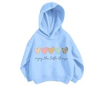 Bimbo Ragazze Giacca Felpe,Casual Sport T-Shirt Felpa Girocollo Sportivo Bambina Maglia di Tuta A Manica Lunga Maglione Invernale per Bambini Felpe con Cappuccio Stampa Bambine E 4-15 Anni