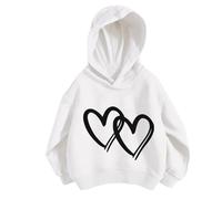 Bimbo Ragazze Giacca Felpe,Casual Sport T-Shirt Felpa Girocollo Sportivo Bambina Maglia di Tuta A Manica Lunga Maglione Invernale per Bambini Felpe con Cappuccio Stampa Bambine E 4-15 Anni