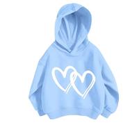 Bimbo Ragazze Giacca Felpe,Casual Sport T-Shirt Felpa Girocollo Sportivo Bambina Maglia di Tuta A Manica Lunga Maglione Invernale per Bambini Felpe con Cappuccio Stampa Bambine E 4-15 Anni