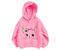 Bimbo Ragazze Giacca Felpe,Leggero Pullover Ampia Hoodie Elegante Leggero Morbidi Autunno e Inverno Sweatshirt Super Morbida Tops T-Shirt con Stampa per Bambine 4-15 Anni