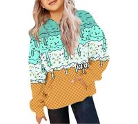 Bimbo Ragazzi Ragazze Giacca Felpe Felpa Ragazza Y2K Maglione Natalizio Divertente Invernale per Bambini con Cappuccio Foderate in Pile Bambina a Girocollo Sweatshirt Perfetta Autunno e Inverno