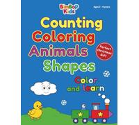 BimBop Kids Color & Learn: Counting, Coloring, Animals, Shapes - US Spelling Edition