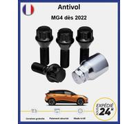 BIMECC Ecrous Antivol Ruote Nero MG4 2022+ M14x1,5 4 Pezzi Coffret 1 Chiave