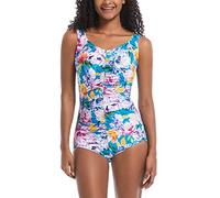 BIMEI Costume da bagno con tasche per mastectomia in silicone per donna, seno finto, cancro al seno 886, blu chiaro, fiore, L