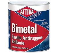 BIMETAL Attiva Smalto antiruggine Brillante per Interni ed Esterni - 750ml - 014-caffe