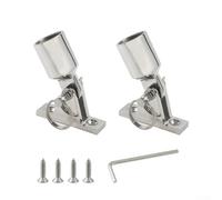 Bimini Top Hardware Deck Cardine con perno a sgancio rapido Tappo terminale a occhiello Set di 2 paia in acciaio inossidabile 316 di grado marino con chiave 22 mm 25 mm (25 mm)