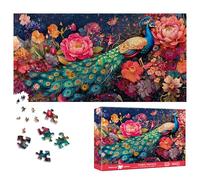 Bimkole Pavone Puzzle per Adulti 1000 Pezzi, Fiore Puzzle Di Carta Da 1000 Pezzi - Divertente E Stimolante Puzzle Decorativo per La Famiglia, Ottima Idea Regalo, 80 X 41 cm