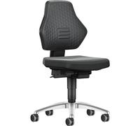 BIMOS | Sedia girevole da lavoro AIR FLOW | con rotelle | rivestimento Supertec nero