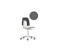BIMOS | Sedia girevole da lavoro LABSIT | basamento a cinque razze con rotelle | sedile Supertec | bianco