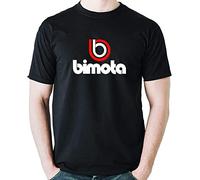 Bimota Italian Motorcycle Tee Shirt Men's Round Neck Short Sleeves Cotton T-Shirt in Black